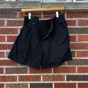 Liz Claiborne Black Denim High Rise Midi Denim Jean Shorts